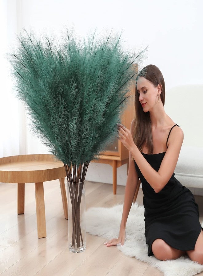 Wertuirk 8 Pcs 45 inch Tall Faux Pampas Grass Decor, Large Artificial Green Pompous Grass Bulk, Long Fake Pompas for Floor Vase Filler, Wedding, Baby Shower, Home and Boho Decor (Green) - Image 5